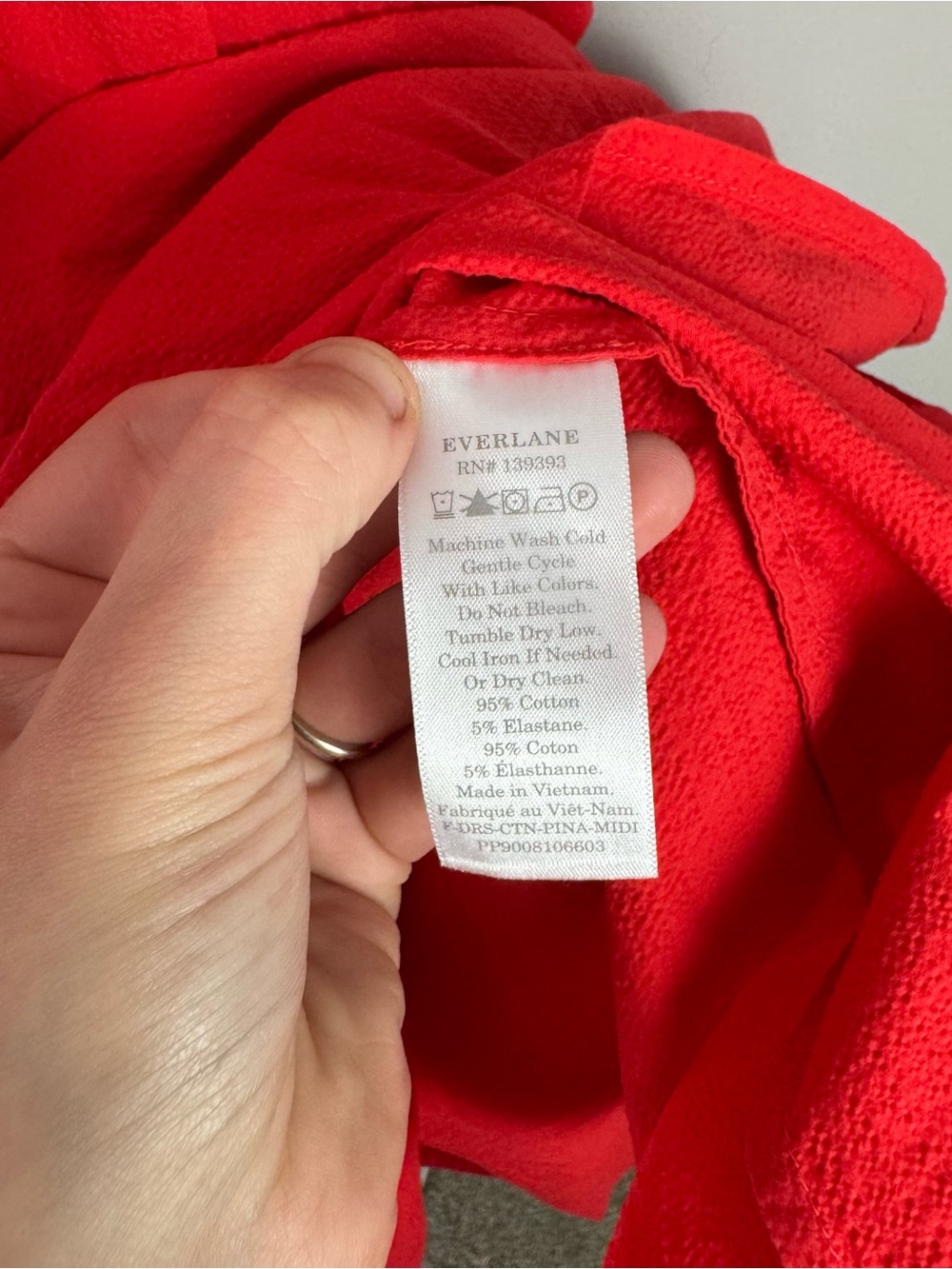 Everlane Red Open Strappy Back Tiered Cotton Midi Dress Size 4 - Picture 8 of 15